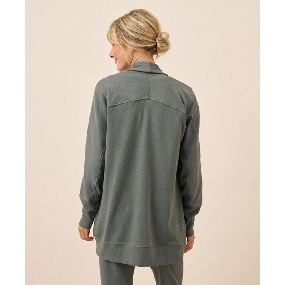 Pact Classic Airplane Set Cardigan + Jogger Castor Green W9ML $168 MSRP L - Picture 4 of 9
